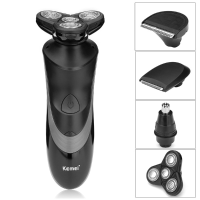 4D Kemei Km 633 4 In 1 Rotary Electric Shaver Waterproof Razor Clipper