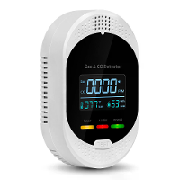 4IN1 CH4 Gas Koolmonoxide Alarm CO CH4 Temperatuur Vochtigheidsmonitor LCD Kleurenbeeldscherm Hoge Precisiesensor Plug a