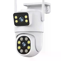 4MP Dual Lens Tuya Wifi Camera PTZ Buiten 4K Draadloze Dubbele Scherm Beveiligingscamera Auto Tracking Bewaking Video Su
