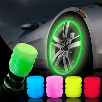 4PC Auto Luminous Ventiel doppen Fluorescerende Nacht Gloeiende Auto Motorfiets Fiets Wiel Styling Band Naafeenheid Univ