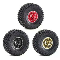 4PCS 1,0 Inch Aluminium Legering Blade Wielen Grindbanden Reserveonderdelen voor SCX24 FMS24 TRX4M RC Klimauto Voertuigm