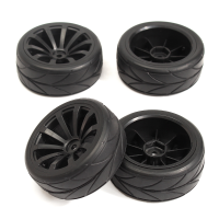 4PCS 1/10 On Road RC Car RV Tires Set Tyre Wheel Rim For Traxxas HSP Tamiya HPI