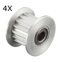 4Pcs 20t 2gt Aluminum Timing Drive Pulley With Tooth For Diy 3d Printer