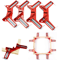 4PCS 90 graden haakse klem Versterkte aluminiumlegering hoekklem Snelle fixatie voor houtbewerking en glas aquariumproje