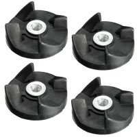 4Pcs Black Rubber Gear Spare Replacement Parts For Magic Bullet Cross And Flat Blade