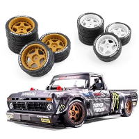 4PCS Drift Rally RC Banden Wielen 12mm Hex voor Wltoys 124019 HPI KYOSHO TAMIYA TT02 XV01 1/10 Auto Voertuigen Model Ond