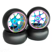 4PCS Driftbanden Wielen Metalen Velgen voor Wltoys Mini Q 1/28 K969 K989 P939 284131 On Road RC Auto's Voertuigen Modell