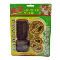 4Pcs Geometry Design Cutter Fondant Cake Cookies Sugarcraft Mold