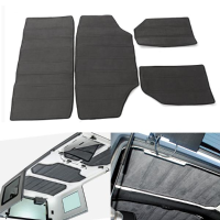 4Pcs Gray Hardtop Sound Deadener Heat Shield & Insulation Kit For 11 16 Jeep Wrangler Jk 4 Doors