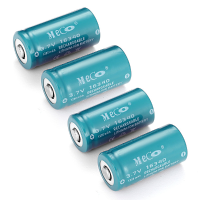 4Pcs Meco 3.7V 1200mah Reachargeable Cr123a/16340 Li Ion Battery