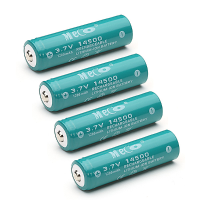4Pcs Meco 3.7V 1200mah Rechargeable 14500 Li Ion Battery
