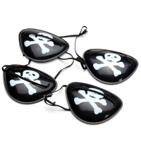 4Pcs Pirate Eye Patch Halloween Masquerade Pirate Accessories