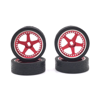 4PCS RC Auto Banden CNC Metalen Naaf voor 1/28 Kyosho Mini z Mini q Wltoys 284131 284161 K989 Afstandsbediening Auto Ond