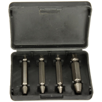 4Pcs Screw Extractor Drill Bits Guide Set Broken Damaged Bolt Remover
