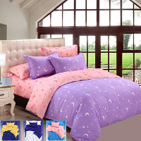 4Pcs Suit Star Moon Cotton Reactive Printed Bedding Sets