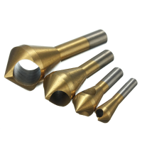 4Pcs Titanium Coated Countersink & Deburring Bit Metal Wood Drill