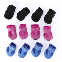 4Pcs Winter Warm Adjustable Pet Dog Puppy Mesh Shoes