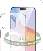 4Smarts 360° Premium Protection Set Backcover Apple iPhone 16 Pro Max Transparant Inductieve lading