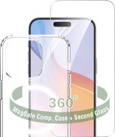 4Smarts 360° Premium Protection Set Backcover Apple iPhone 16 Pro Transparant Inductieve lading