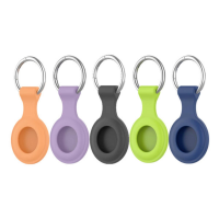 4Smarts 4smarts Silicone Case Set f. AirTags 5 S AirTag cover Violet, Zwart, Blauw, Groen, Oranje