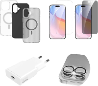 4Smarts 7in1 Value Set Backcover Apple iPhone 16 Transparant Inductieve lading