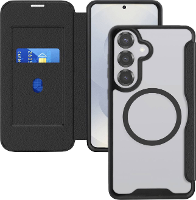 4Smarts Booklet Samsung Galaxy S26 Zwart, Transparant Inductieve lading
