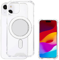 4Smarts Hybrid Case Ibiza Backcover Apple iPhone 15 Transparant Inductieve lading