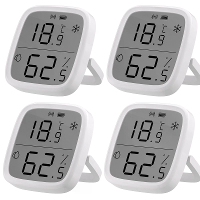 4Stuks SONOFF SNZB 02D LCD Slimme Temperatuur  en Vochtigheidssensor APP Real time Monitoring Werkt met ZB Bridge P/ ZB