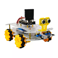 4WD Chassis DIY Intelligente Auto Kit Mecanum Wielen Afstandsbediening Ultrasone Obstakelvermijding Infrarood Volg Robot