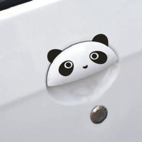 4X Diy Lovely Cute Panda Cartoon Sticker For Car Door Handle