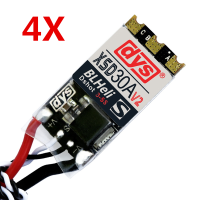 4X Dys Xsd 30a 3 5s Esc V2 Blheli_S Supports Dshot600 Dshot300 For High Kv Motors
