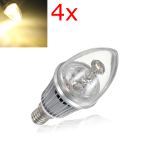 4X E14 Dimmable Led Bulbs 4.2W Warm White Candle Light 85 264v