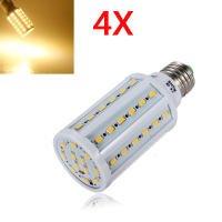4X E27 12w Warm White 60 Smd 5630 Singlyfire Led Corn Bulb 220v