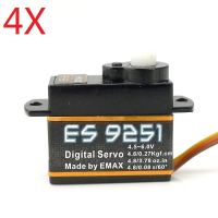 4X Emax Es9251 2.5G Plastic Micro Digital Servo For Rc Model