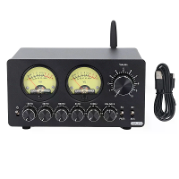 5 Band EQ Equalizer Voorversterker bluetooth 5.0 Vintage VU Meter Stereo RCA AUX 100Hz tot 10KHz Frequentiecontrole Thui