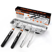 5 Delige magnetische oppikker set telescopisch roestvrij 15LB 10LB 3LB 1.5LB magneten stokken plateau voor monteurs auto