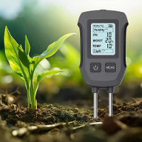 5 In 1 Bodentestmeter PH Vocht Temperatuur Vruchtbaarheid Licht Sensor Digitale LCD Meter Vochtigheidsmonitor voor Bloem