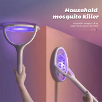 5 In 1 Multifunctionele 3500V Muggenlamp met Verstelbare Hoek Insectendoder Draagbare Oplaadbare Elektrische Vliegenmepp