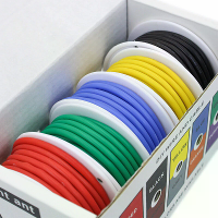 5 Kleuren Mixdoos 5m/rol Elektrische Draad 18/20/22/24AWG Superzachte Siliconen Draad Warmtebestendig Flexibele Verzinkt