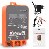 5 Km Elektrische Hekversterker 2,5 Joule Met LCD scherm 12V Boerderij Elektrische Pluimvee Apparatuur Versterker Control