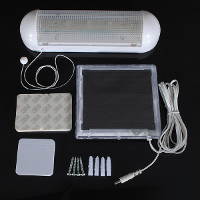 5 Led Solar Powered Panel Garden Path Eaves Fence Yard Work Light Lamp