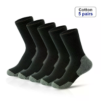 5 Pairs Mannen Mid kuit Sokken Zweet Anti geur Sport Sokken voor Lente Herfst Winter Buiten Hardlopen Basketbal Sokken D