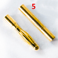 5 Pairs Of 2mm Gold Bullet Banana Connector Plug For Esc Motor