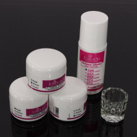 5 Pcs Acrylic Powder Adhesion Liquid Glass Cup Nail Art Builder Set