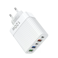 5 Poorts USB PD oplader 3USB A+2USB C PD QC3.0 Snellader Wandadapter EU plug US plug voor iPhone 15 14 13 Pro voor Samsu