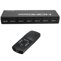 5 Port 1080p Video Hdmi Switcher Splitter With Ir Remote