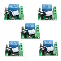 5 Stks DC12V 10A 1CH 433MHz Draadloze Relais RF Afstandsbediening Schakelaar Ontvanger