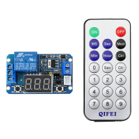 5 Stuks 12V DC Infrarood Afstandsbediening Volledig Functionele Vertraagde Cyclus Timing Relais Module met LED Digitaal