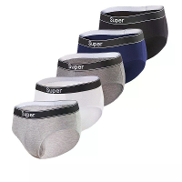 5 Stuks Mannen Triangular Slip Ondergoed Mode Letter Elastische Band Comfortabel Zacht Ademend Dagelijks Slaap Ondergoed
