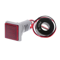 5 Stuks Rood Licht AC 60 500V 0 100A D18 Vierkante LED Digitale Dubbele Display Voltmeter Amperemeter Spanningsmeter Str